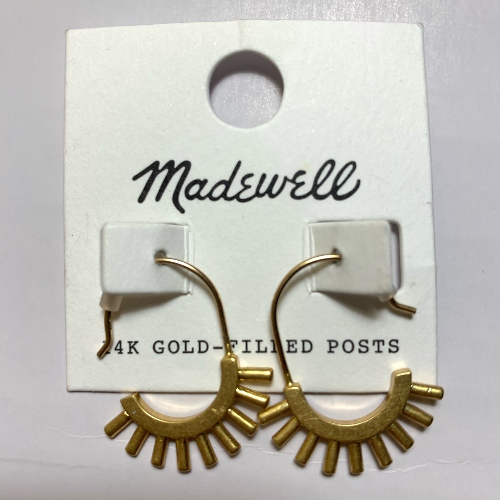 LAST ONE!!!! 🔥NEW!🔥Madewell ODETTE Gold Earrings - Picture 2 of 3